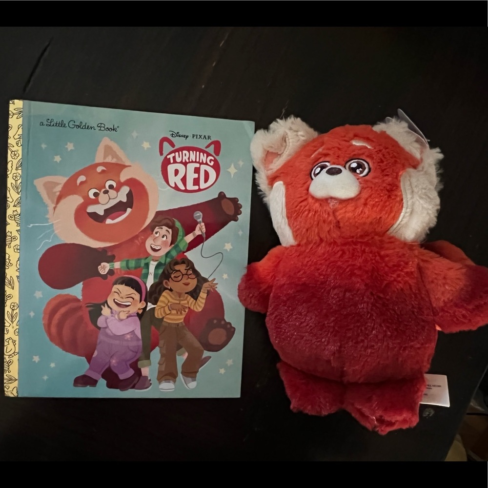 Disney & Pixar Turning Red Small Plush Red Panda& Turning Red Little Golden Book